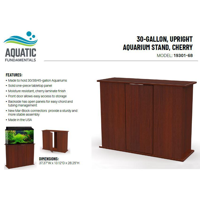 30/45 Gallon Serene Cherry Upright Aquarium Stand