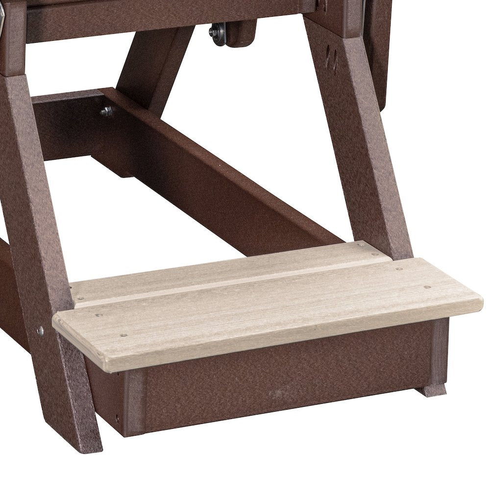 Fan Back Balcony Glider in Birchwood on a Tudor Brown Base