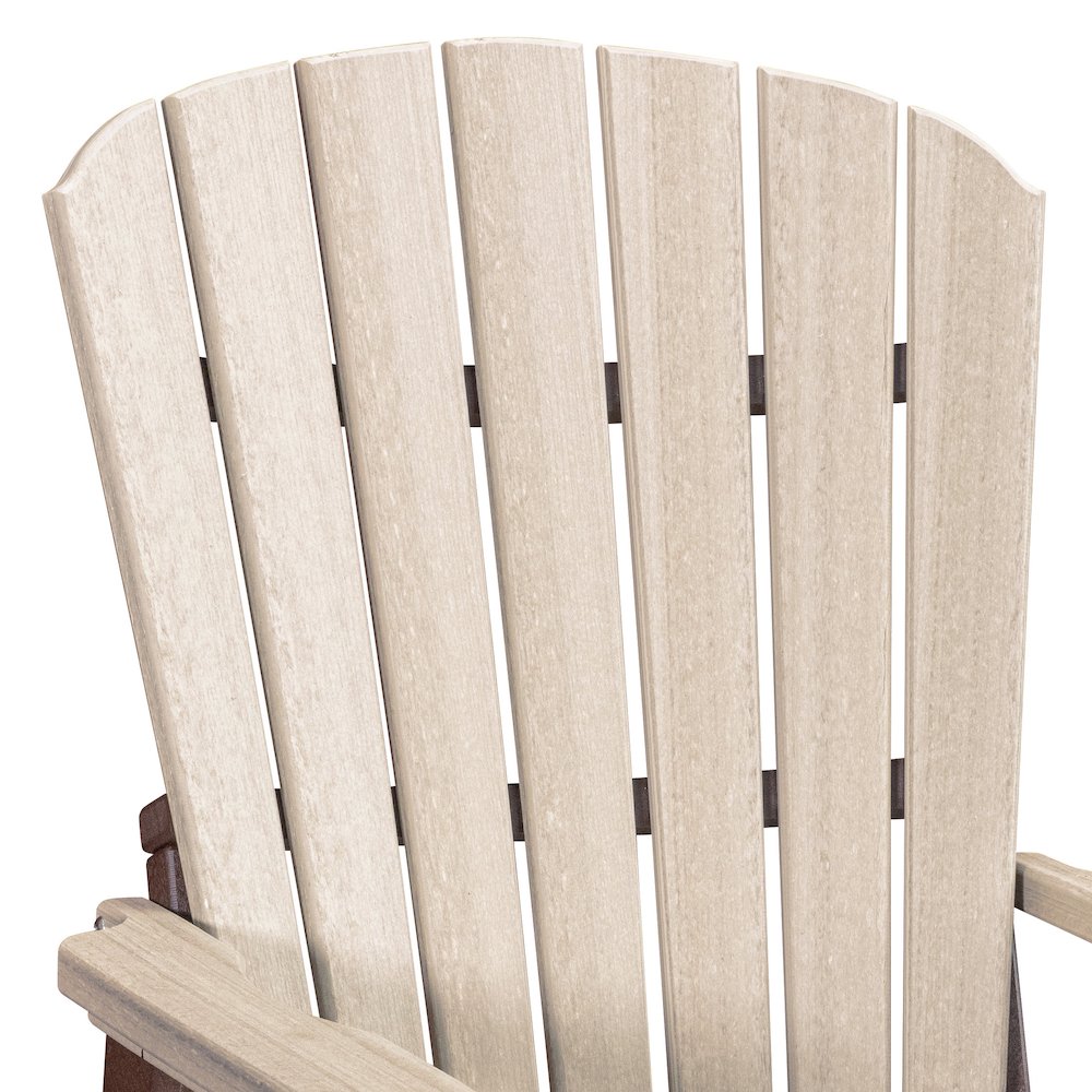 Fan Back Balcony Glider in Birchwood on a Tudor Brown Base