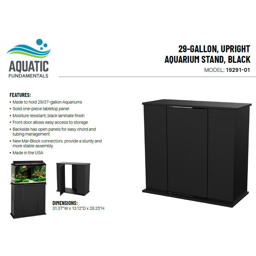 29/37 Gallon Black Upright Aquarium Stand