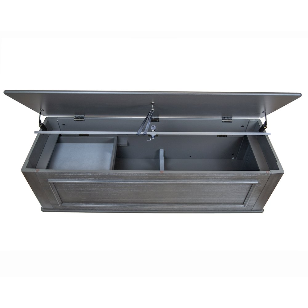 American Furniture Classics Model 548 Hope Chest with Gun Concealment Grey