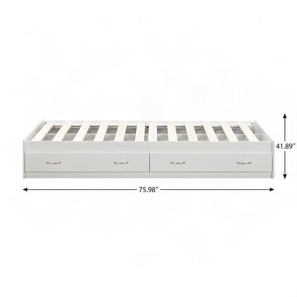 FurniFact Mates Storage Bed with Two Under-Bed Drawers and Laminate Build
