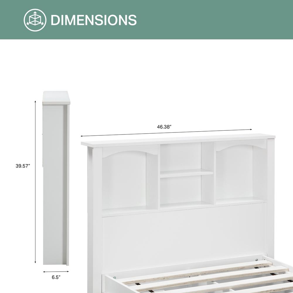 Twin Sized White Bookcase Headboard