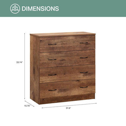 Four Drawer Chest in Mountain Oak