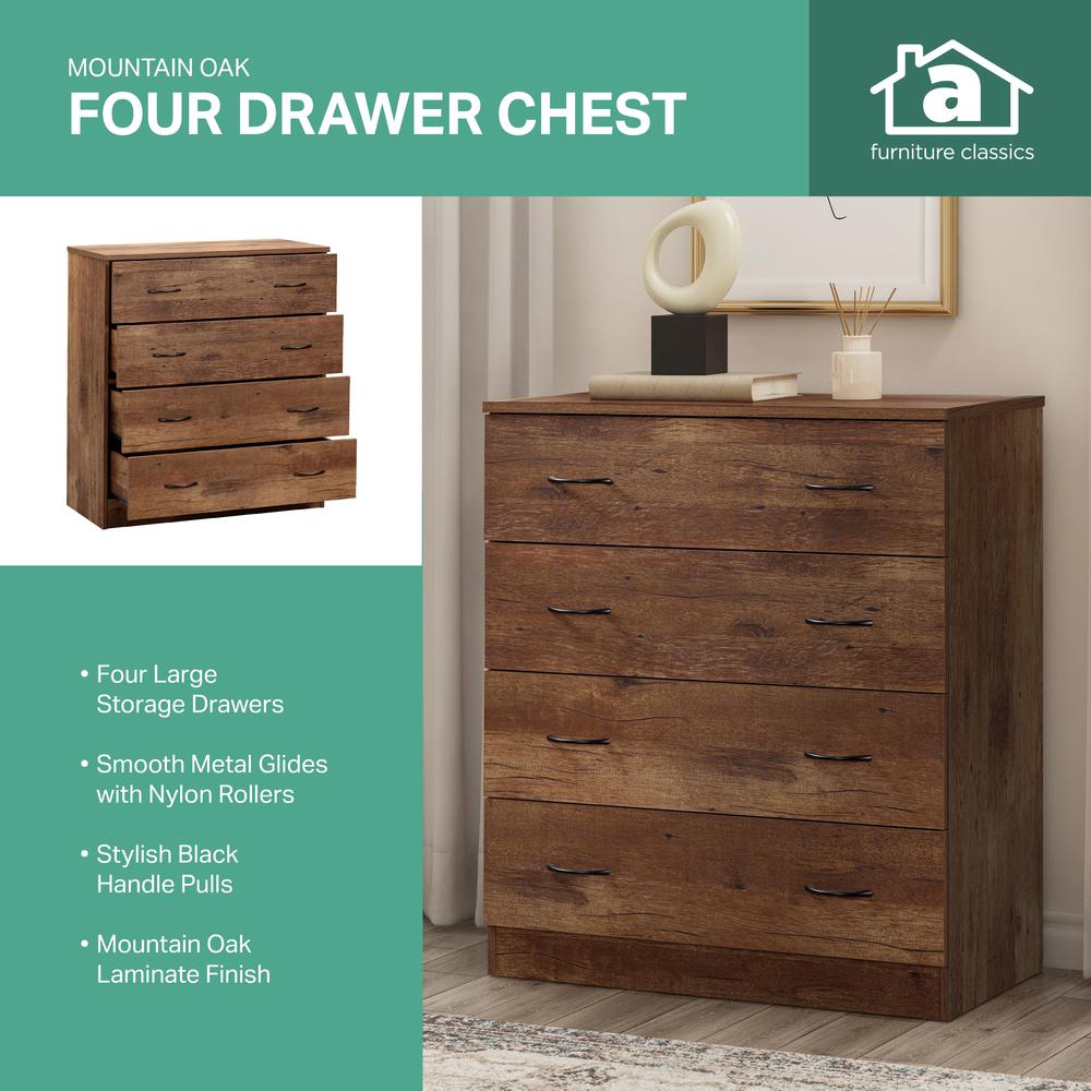 Four Drawer Chest in Mountain Oak