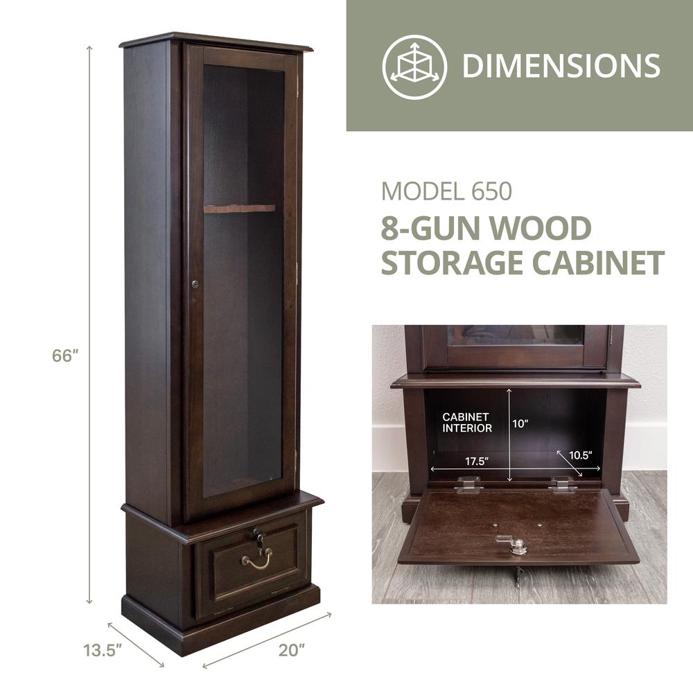 American Furniture Classics Model 650, 8 Gun Cabinet