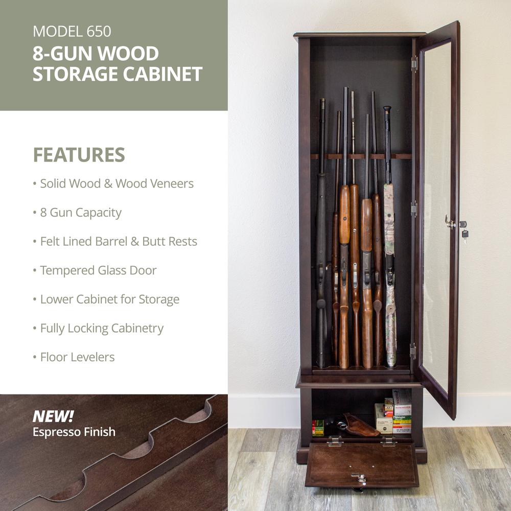 American Furniture Classics Model 650, 8 Gun Cabinet