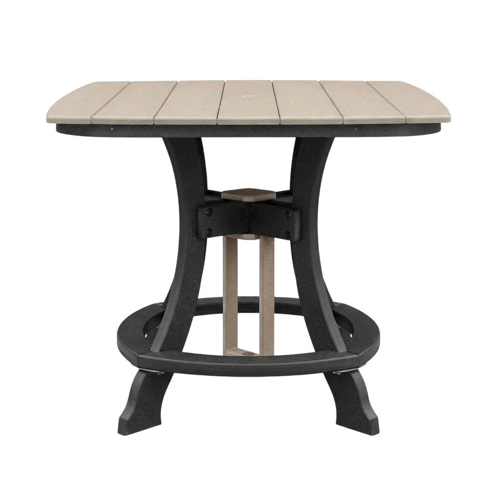 Black Base Square Outdoor Dining Table With Black Base For Patio Use