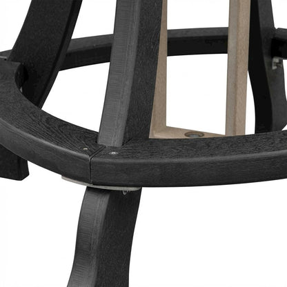 Black Base Square Outdoor Dining Table With Black Base For Patio Use