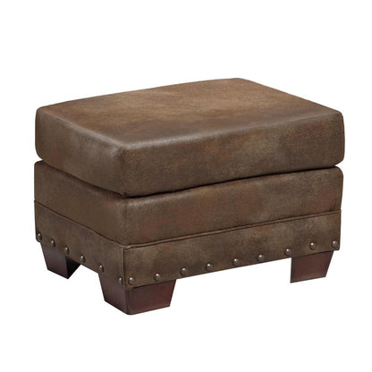 Buckskin Arm Chair with Matching Ottoman