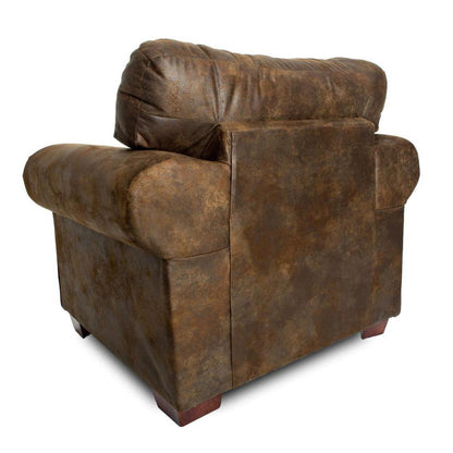 Buckskin Arm Chair with Matching Ottoman