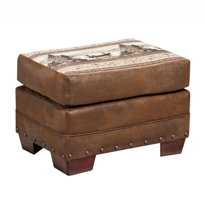 Alpine Lodge Arm Chair with Matching Ottoman