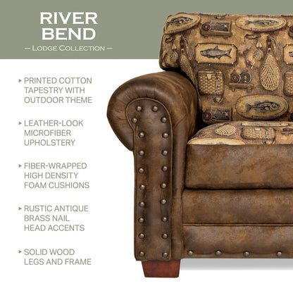River Bend Arm Chair with Matching Ottoman