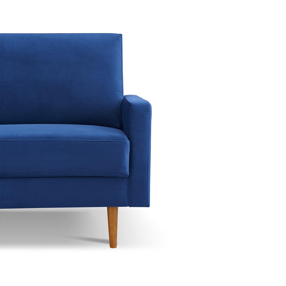 57 Inch Wide Upholstered Two Cushion Loveseat with Square Arms