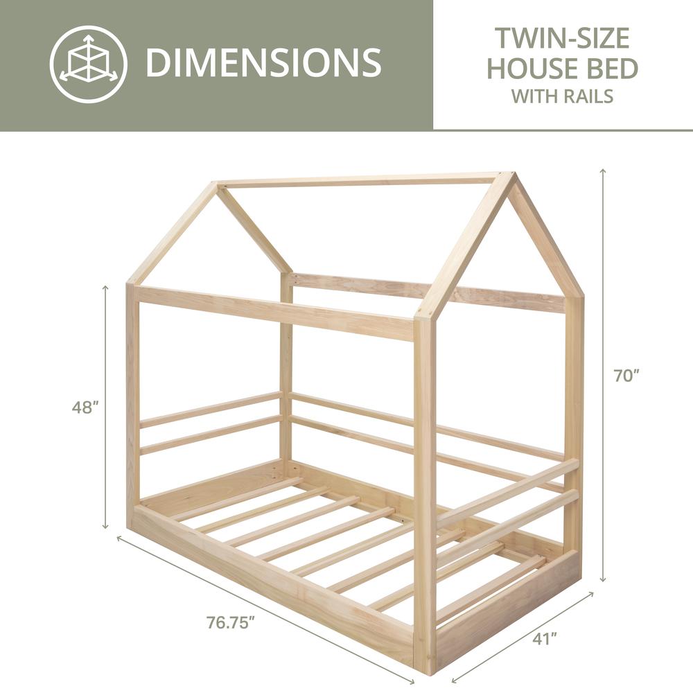 American Furniture Classics Twin Size House Bed on Raised Platform