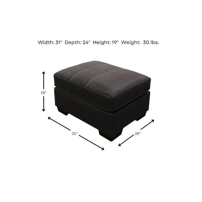 Vegan Leather Armchair with Matching Ottoman