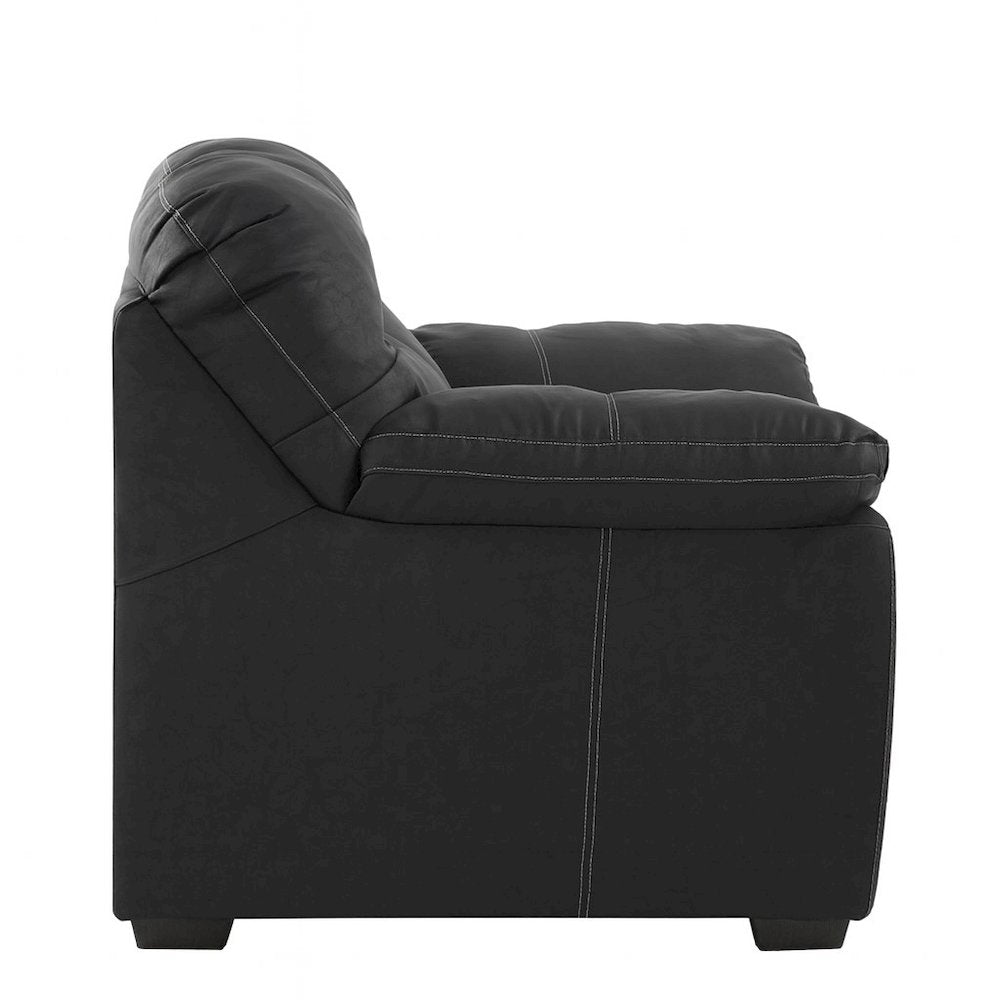 Vegan Leather Armchair with Matching Ottoman