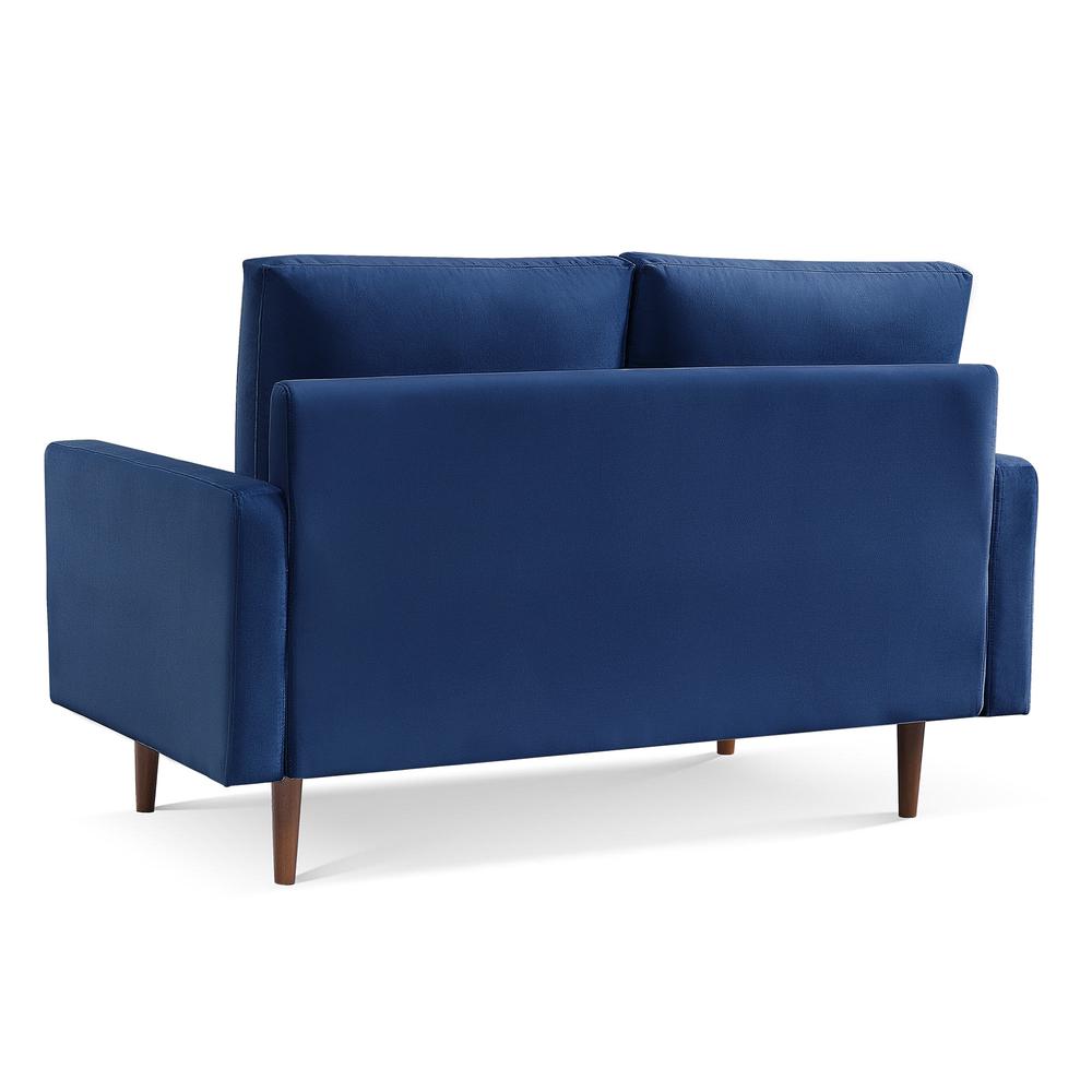 57 Inch Wide Upholstered Two Cushion Loveseat with Square Arms