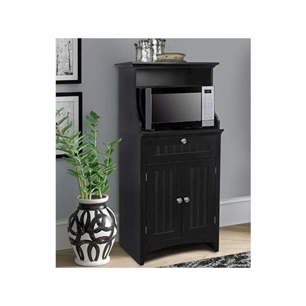 Microwave/Coffee Maker Utility Cabinet in Black