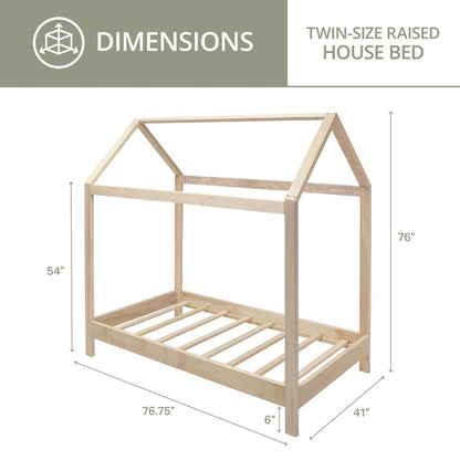 American Furniture Classics Twin Size House Bed with Raised Base