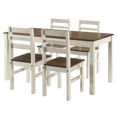 Model CADBTB6 Cottage Series Dining Table in Distressed White