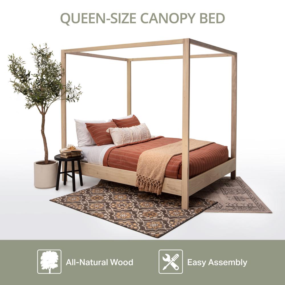American Furniture Classics Queen Size Canopy Bed with Raised Platform