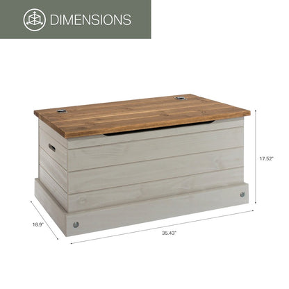 Wood Storage Trunk in Corona Gray