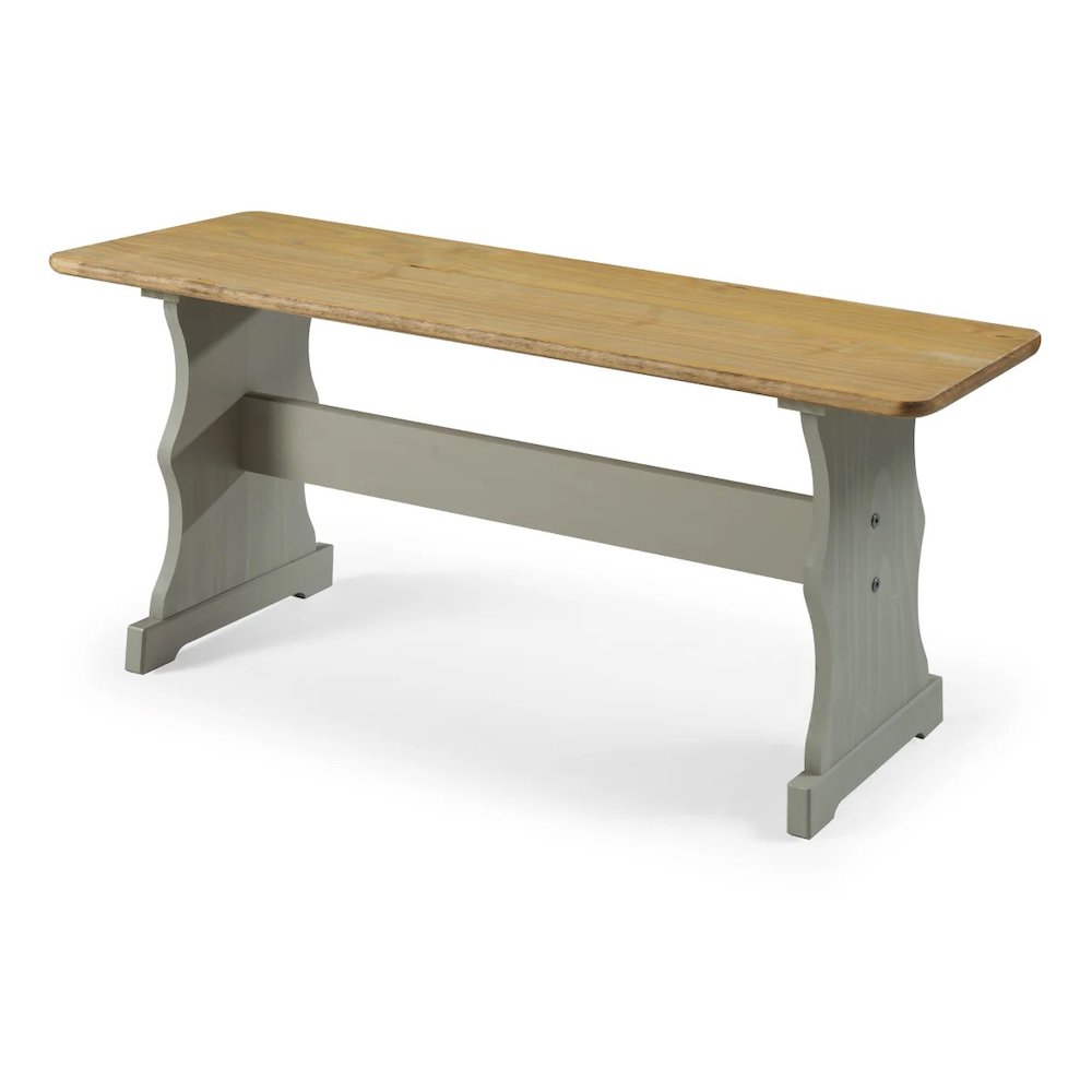 Solid Pine Corner Dining Booth in Corona Gray