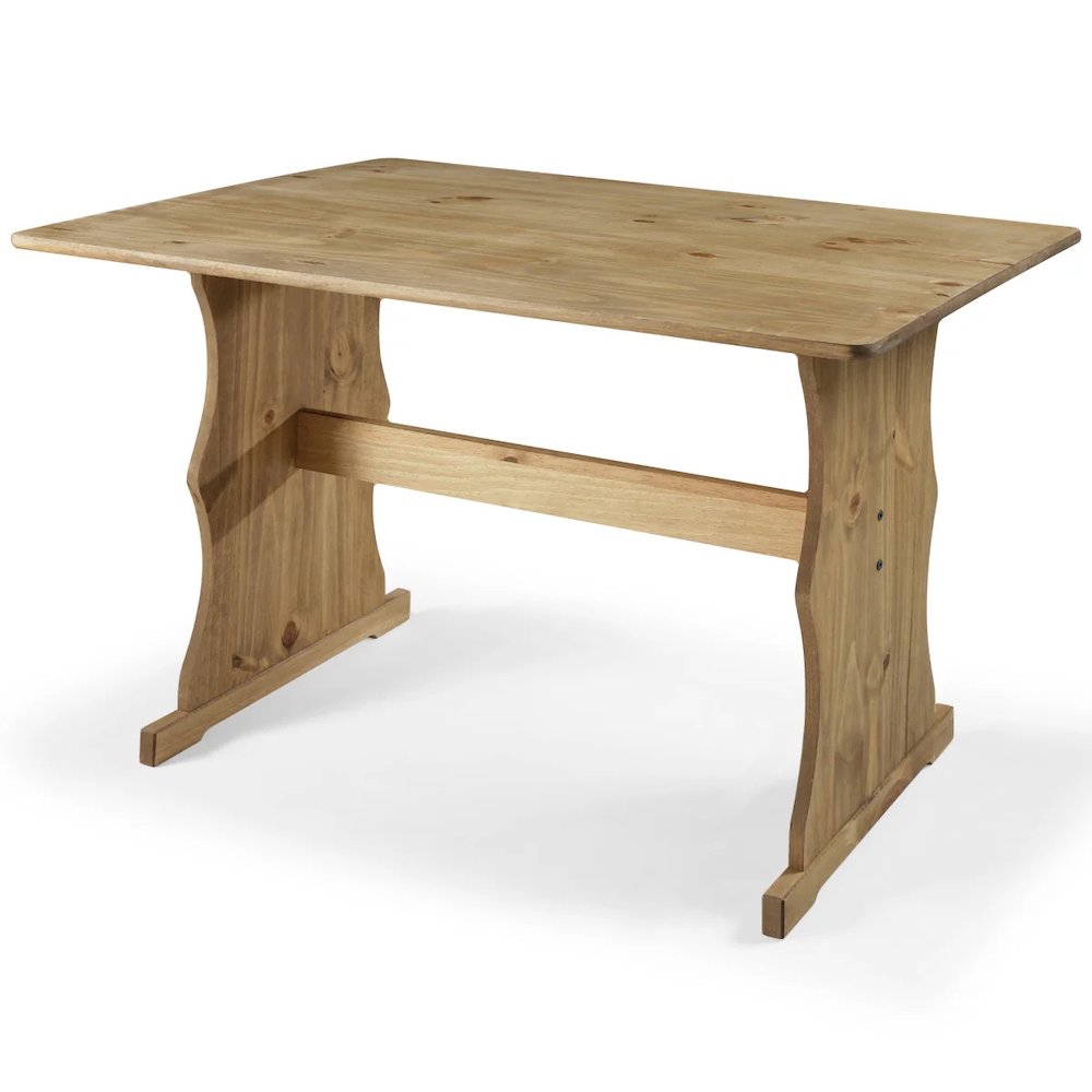 Solid Pine Corner Dining Booth in Corona Brown