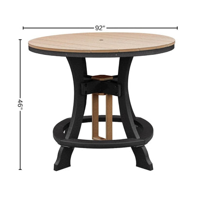 Round Counter Height Dining Set, 5-Piece, All-Weather Outdoor Furniture, Brown