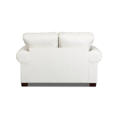 Living Room Beaujardin Loveseat with Four Throw Pillows