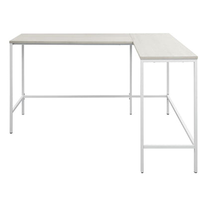 Contempo L-shaped Desk in White Oak Finish, CNT41-WK