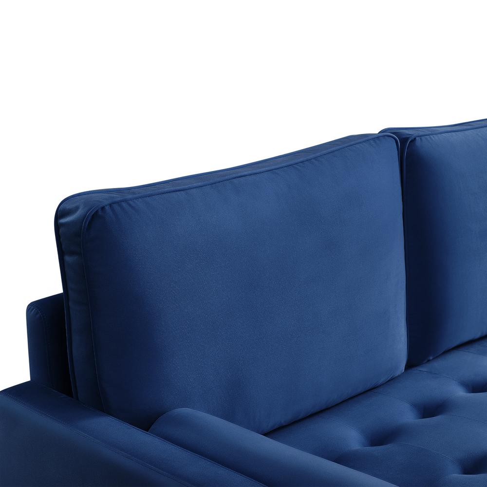 69 Inch Wide Upholstered Two Cushion Sofa with Bolster Pillows