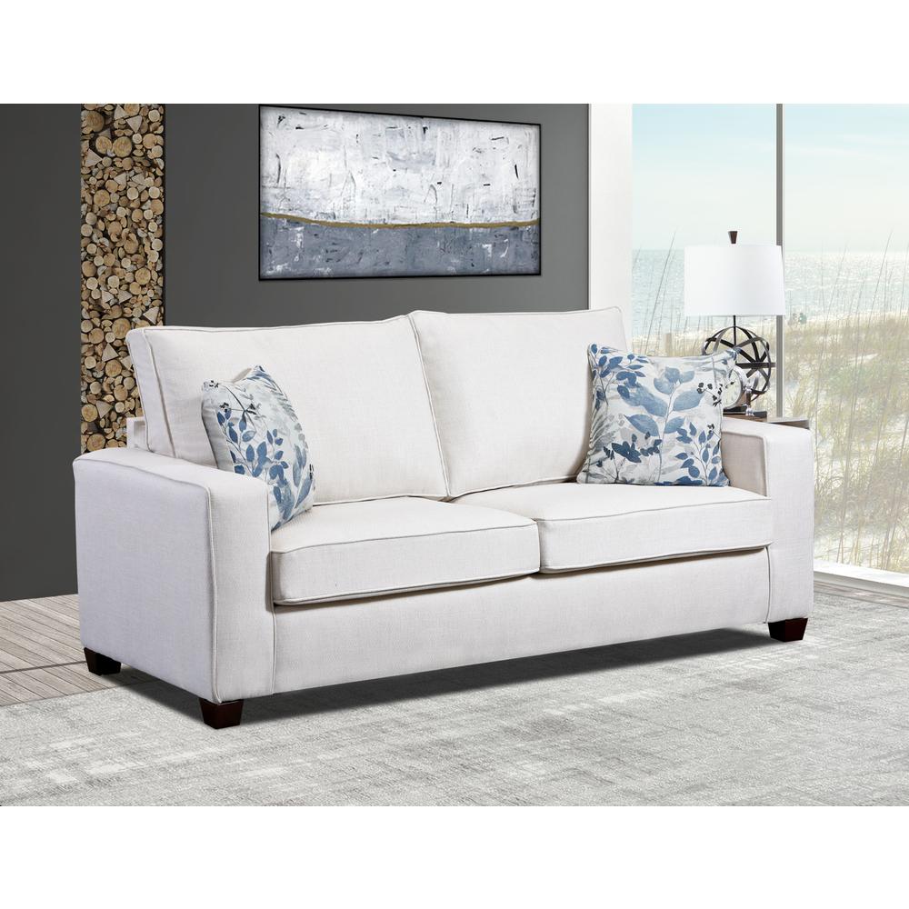 Living Room Relay Mist Sofa with Two Throw Pillows