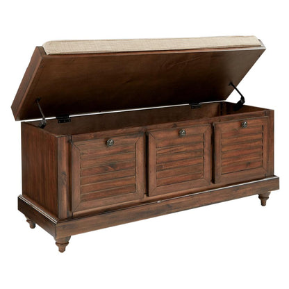 Dover Storage Bench in Distressed Brown ASM, DOV-DB