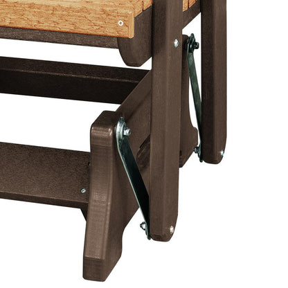 Fan Back Glider Made in the USA- Cedar, Tudor Brown