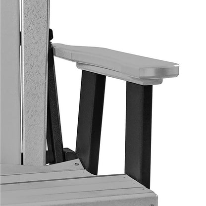 Fan Back Swivel Glider in Light Gray and Black