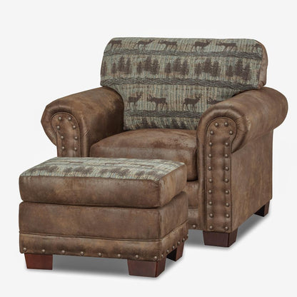 American Furniture Classics Model 8500-90S Deer Teal Lodge 4-Piece Set with Sleeper