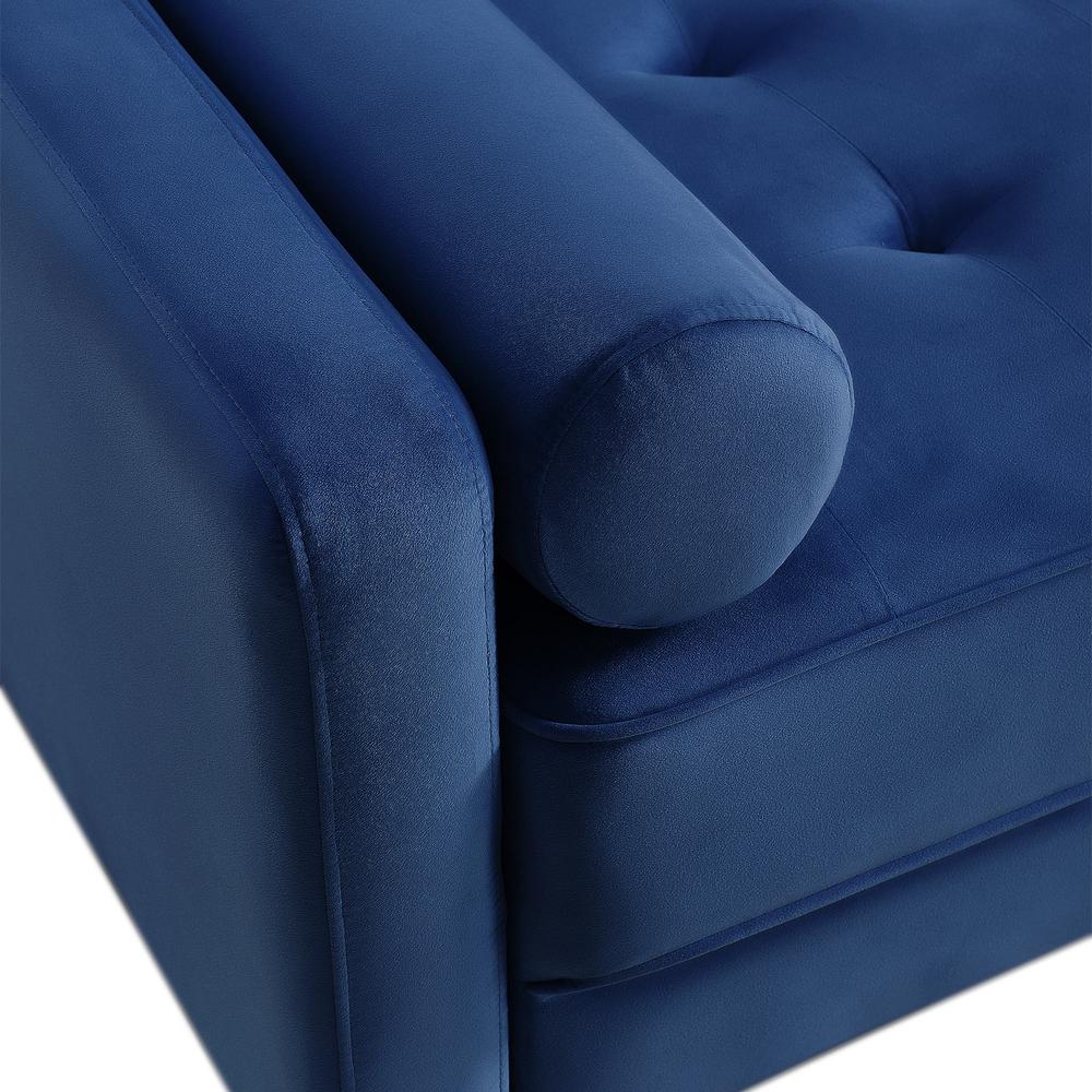 69 Inch Wide Upholstered Two Cushion Sofa with Bolster Pillows
