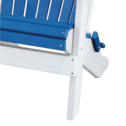 Fan Back Folding Adirondack Chair Made in the USA- Blue, White