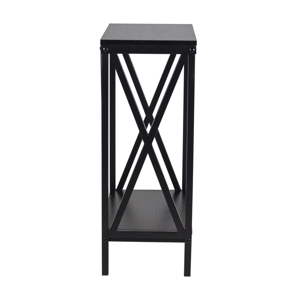 20 Gallon Steel X-Frame Aquarium Stand, with lower shelf, Black