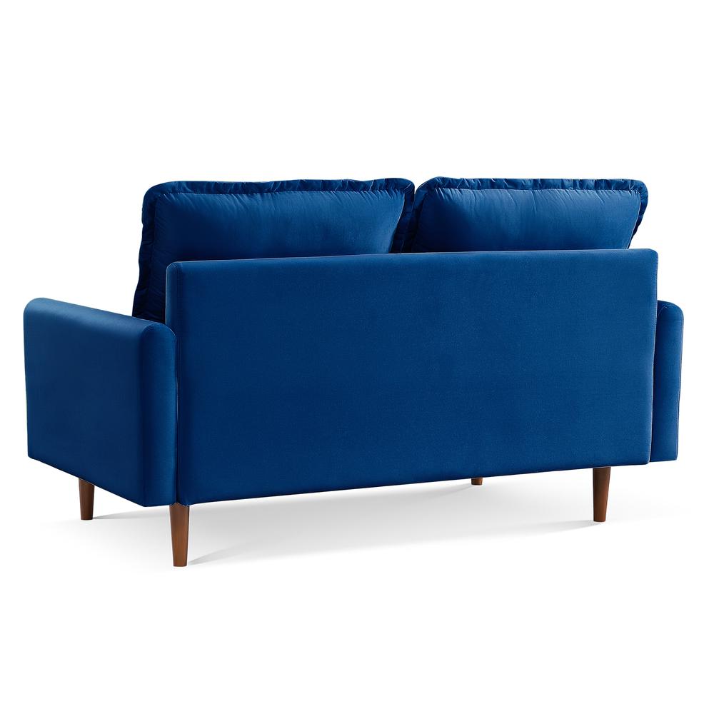 69 Inch Wide Upholstered Two Cushion Sofa with Cambered Arms