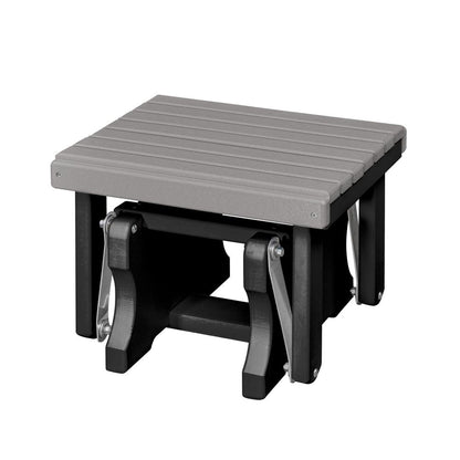 Gliding Ottoman in Light Gray and Black