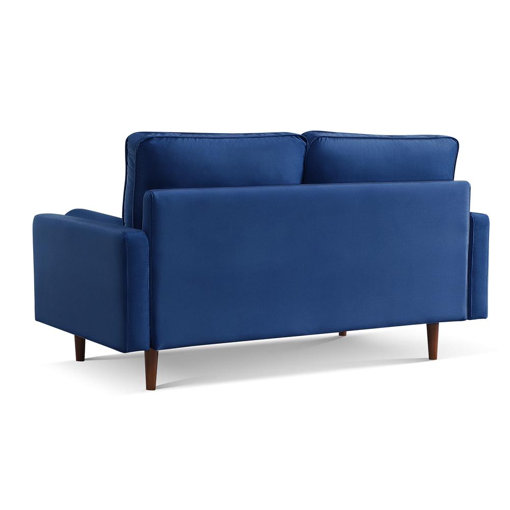 69 Inch Wide Upholstered Two Cushion Sofa with Bolster Pillows