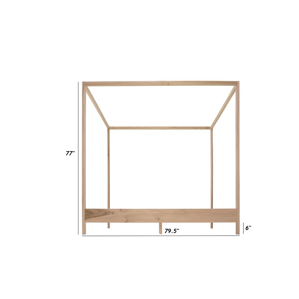 American Furniture Classics King Size Canopy Bed with Raised Platform