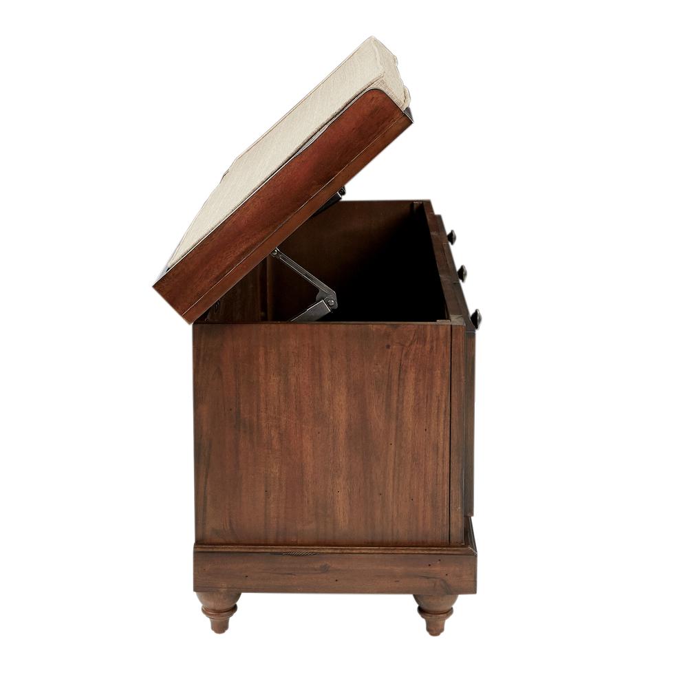 Dover Storage Bench in Distressed Brown ASM, DOV-DB