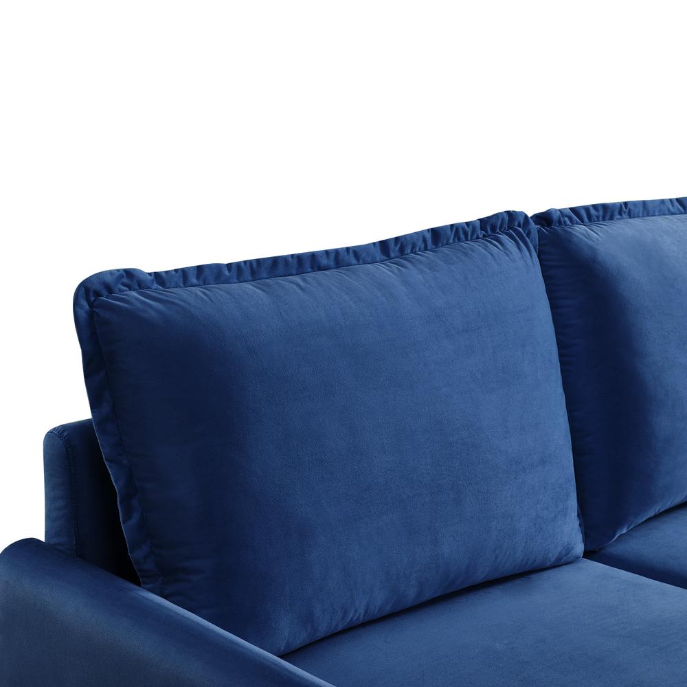 69 Inch Wide Upholstered Two Cushion Sofa with Cambered Arms