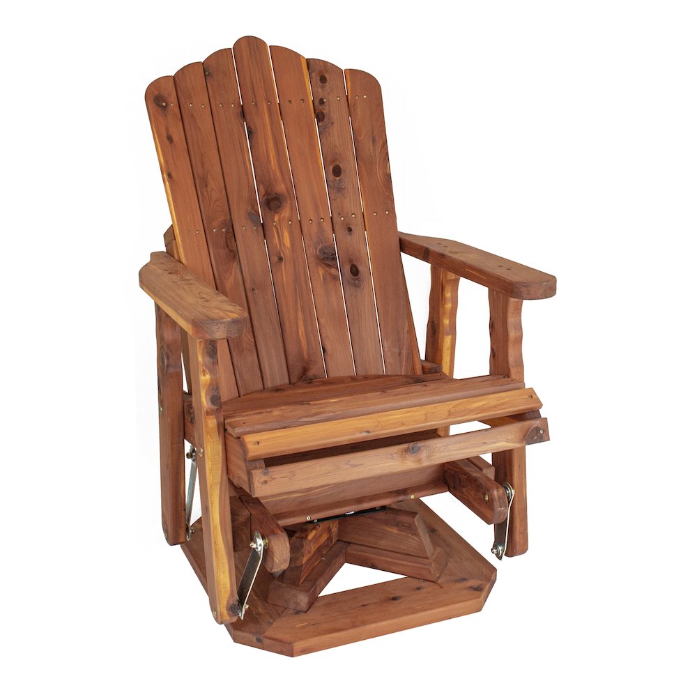 Cedar Adirondack Swivel Glider