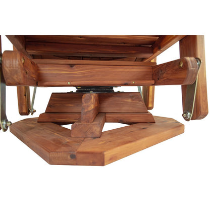 Cedar Adirondack Swivel Glider
