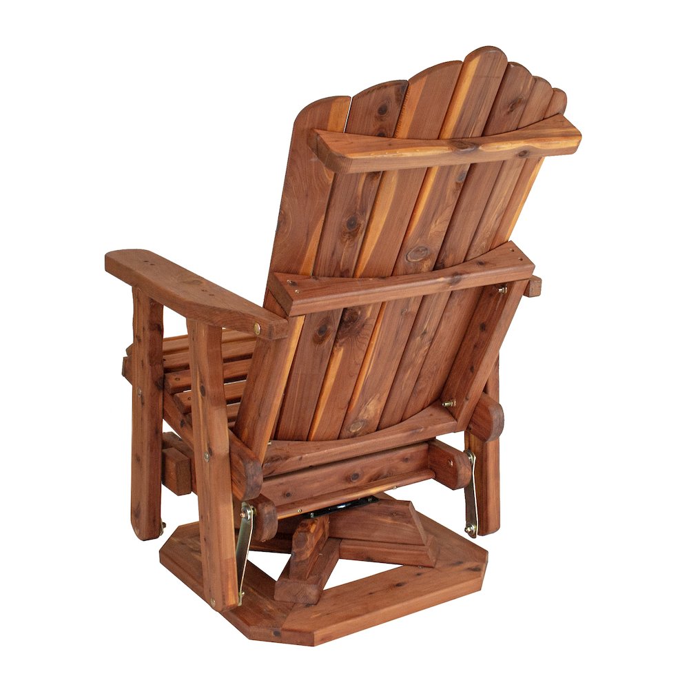 Cedar Adirondack Swivel Glider